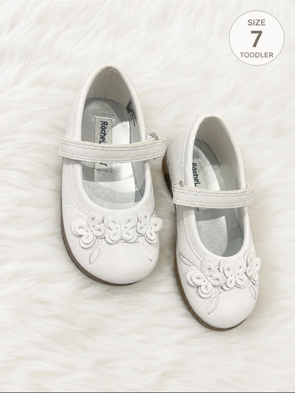 🤍 Rachel Shoes White Mary Jane – Size 7 (Toddler) 🤍